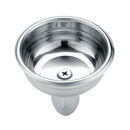 Normcore Adjustable-Flow Tea Extraction Basket in polished stainless steel with the flow disc and centre screw visible in the base