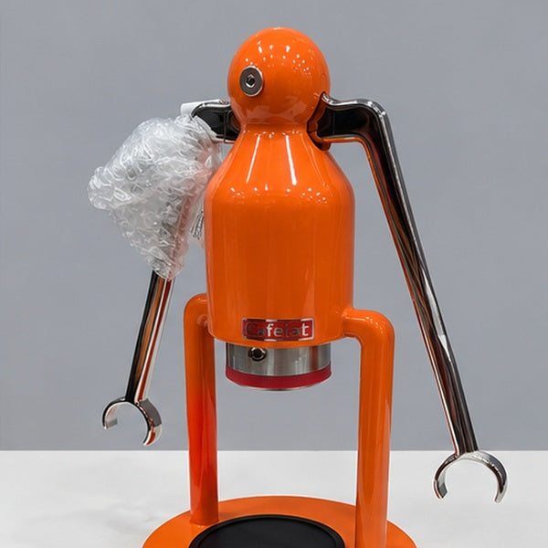 Cafelat Robot Barista Espresso Maker – Orange (Missing Tamper)