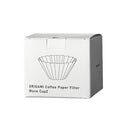 Origami paper wave coffee filters for flat bottom pour over brewing with Origami dripper