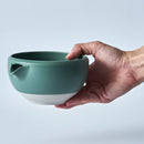 Origami Katakuchi Matcha Bowl held in one hand