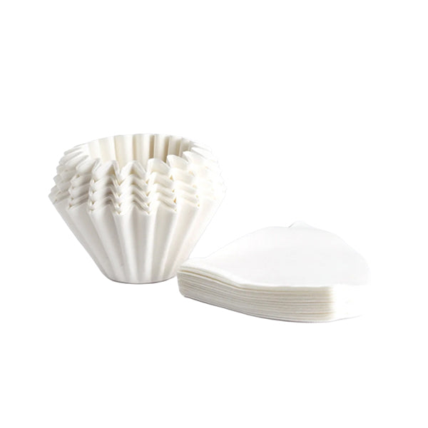 Origami paper filter set for pour over coffee brewing with Origami dripper