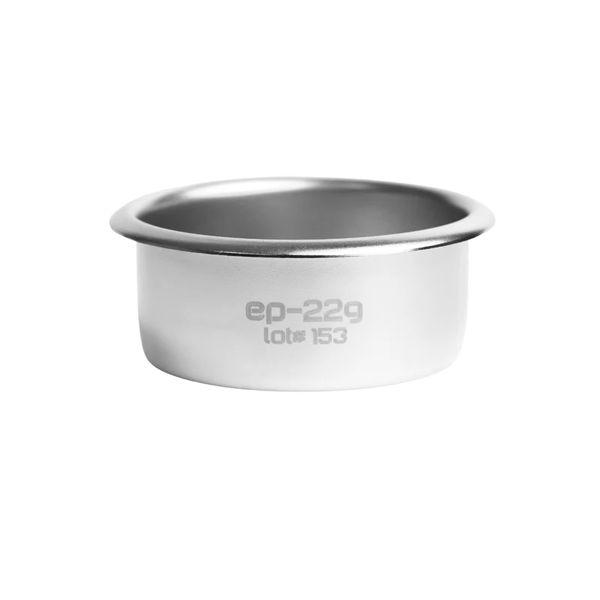 Pesado EP 22g Filter Basket, electro-polished for smooth espresso extraction.