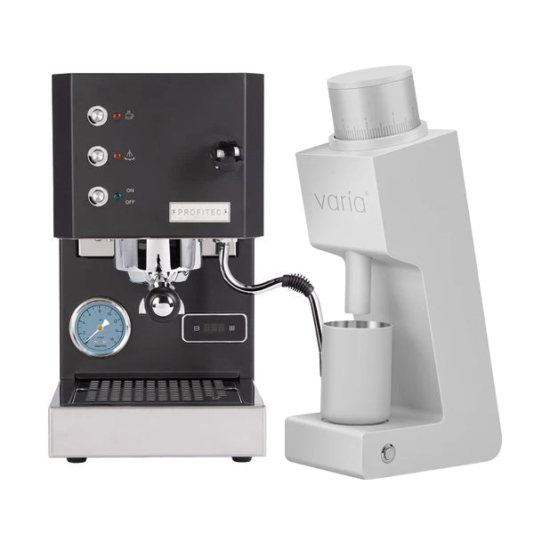 Profitec GO Coffee Machine Black Bundle with Silver VS3