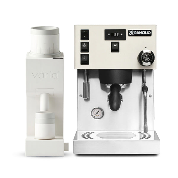 Rancilio Silvia ProX Coffee Machine Bundle White with Varia VS6 White