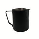 Rhino Pro Stealth Pitcher Black 32oz non stick milk jug with precision spout for latte art