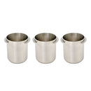 Rhino Short Dosing Cup Weight Calibrated 3 Pack stainless steel cups for precise espresso dosing