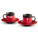 Stranger Things Cup and Saucer Set of 2 featuring heat reactive Hawkins artwork