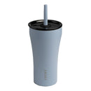 Sttoke 20oz straw cup Bondi Blue reusable iced coffee cup with ceramic lining and straw lid