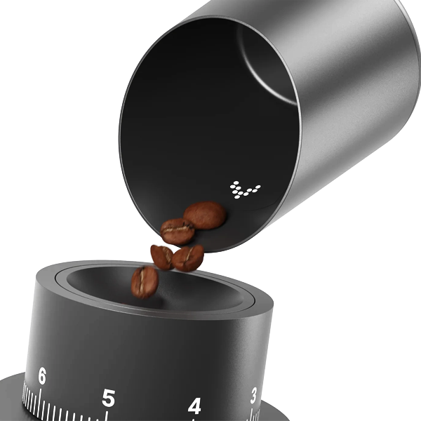 Subminimal Subscale Coffee Dosing Cup and Scale