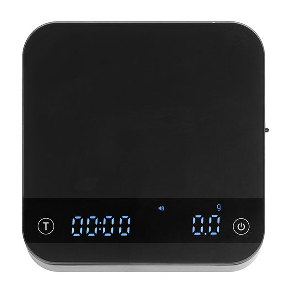 Ten Mile Espresso Scale Compact Black precision digital coffee scale with built in timer for espresso brewing