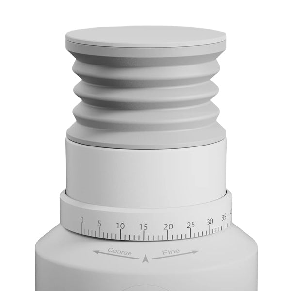 Artisan Barista White Variable RPM coffee grinder with variable speed control for espresso and filter coffee grinding