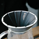 UFO ceramic pour over coffee dripper black