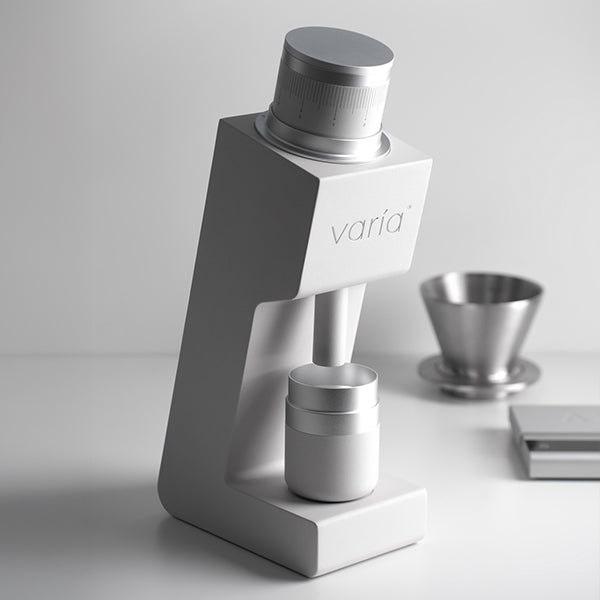 Varia VS4 Silver Coffee Grinder single dose design with precise adjustment and low retention workflow