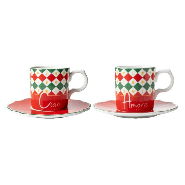 Bialetti Italia Espresso Cup and Saucer Set