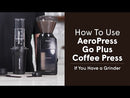 How to Use AeroPress Go Plus portable coffee press with a grinder for fresh brewing on the go