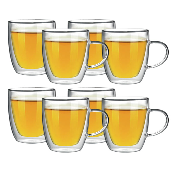 Bialetti Double Wall Capri Glasses 350ml x 8