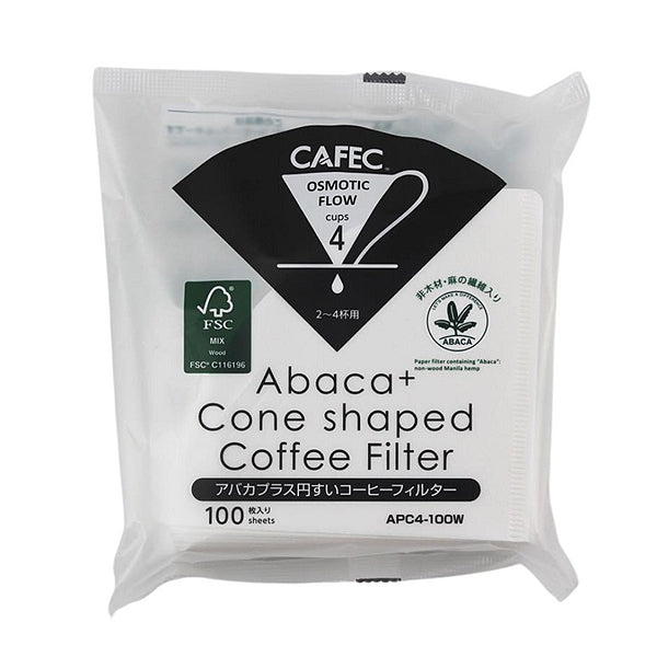 Cafec Abaca Plus Filter Papers 2-4 Cup 100 pk