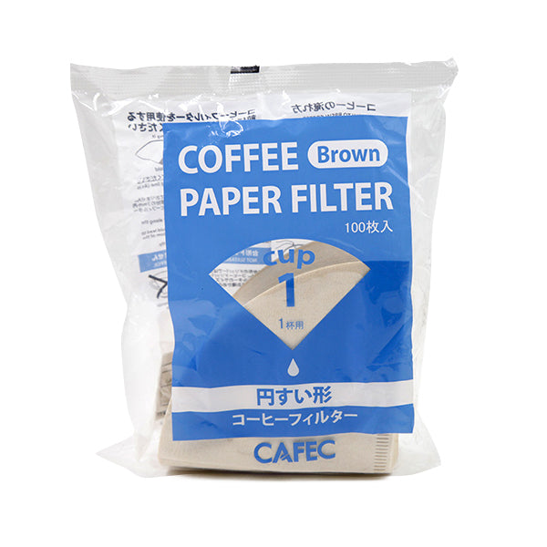 Cafec Brown Filter Papers (100Pcs) 1 Cup