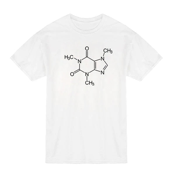 Caffeine Molecule T-Shirt White