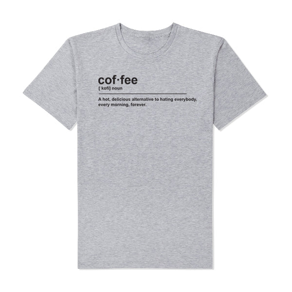 Coffee Definition T-Shirt Grey