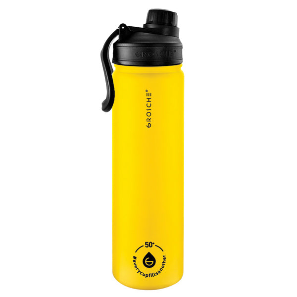 GROSCHE Chicago Steel Infuser Tumbler 22oz yellow