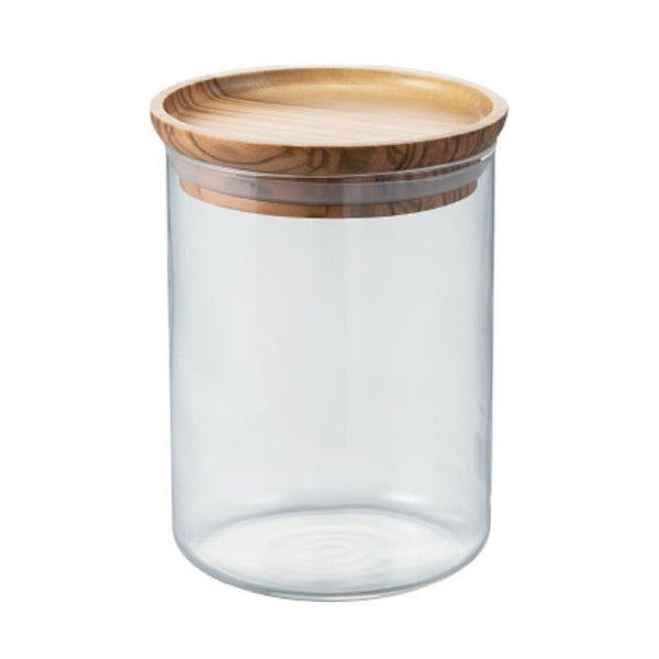Simply Glass and Olive Wood Canister