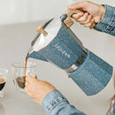 GROSCHE Milano Stovetop Espresso Maker - Stone Blue 12 cup