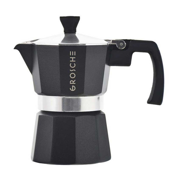 GROSCHE Milano Stovetop Espresso Maker 3 cup black