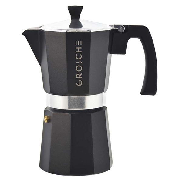 GROSCHE Milano Stovetop Espresso Maker 9 cup black