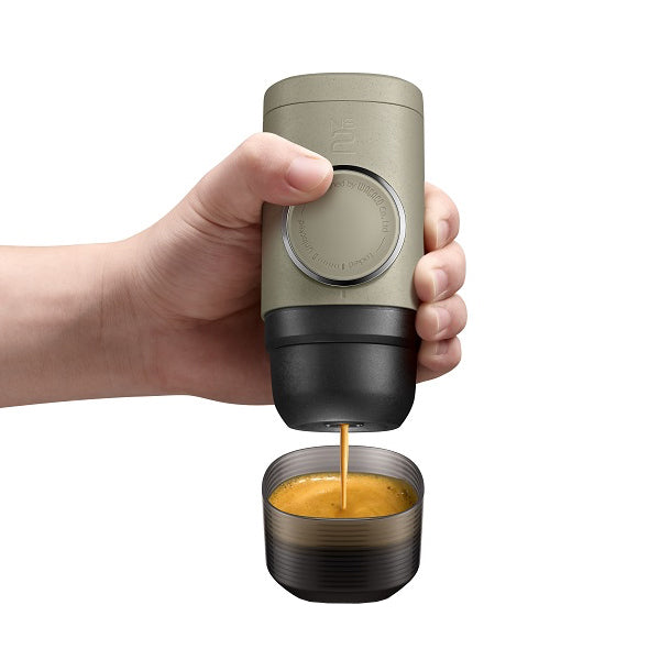WACACO Nanopresso Portable Espresso Maker bundled with Protective Case, Upgrade Version of Minipresso, 18 Bar Pressure, Portable Travel Coffee Maker,