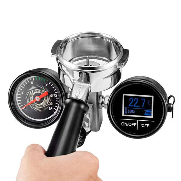 POrtafilter to test Pressure and Temperature in Espresso