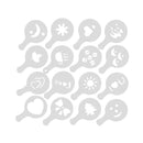 Ten Mile Latte Art Stencils 16-Piece Set