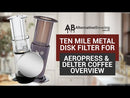 Ten Mile Stainless Steel Filter for AeroPress Coffee Maker & Delter